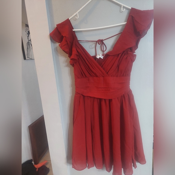 Surplus a-line mini dress size medium Burgundy - Picture 12 of 12